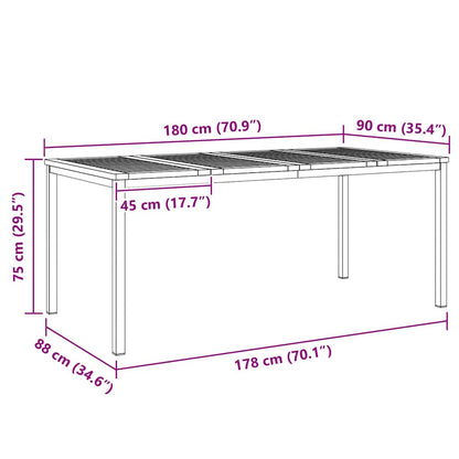 TavolodaPranzo Marrone 180 x 90 x 75 cm Legno di teak solido | homemem39
