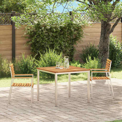 Sedia da Giardino 2 pcs Olio Naturale Legno di Acacia Massello