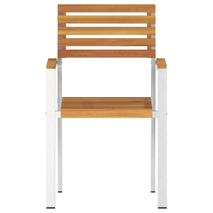 Sedia da Giardino 4 pcs Olio Naturale Legno di Acacia Massello