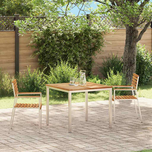 Sedia da Giardino 2 pcs Olio Naturale Legno di teak solido