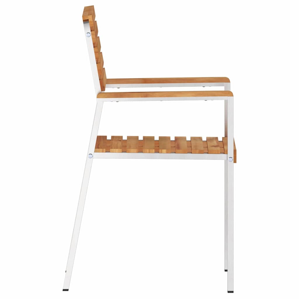 Sedia da Giardino 4 pcs Olio Naturale Legno di teak solido