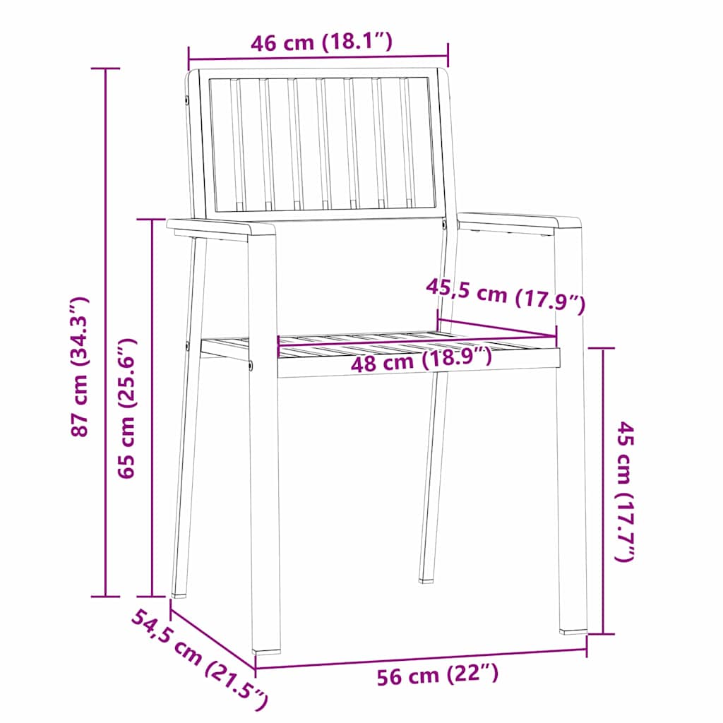 Sedia da Giardino 2 pcs