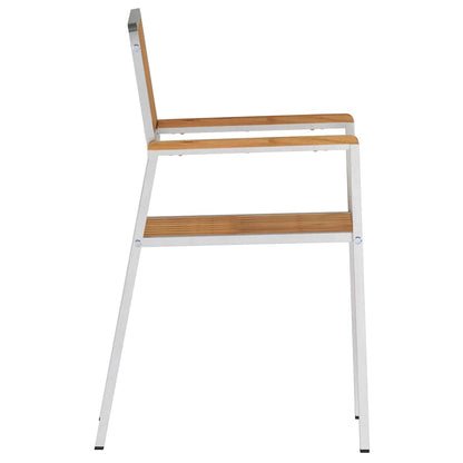 Sedia da Giardino 4 pcs Marrone Legno di teak solido