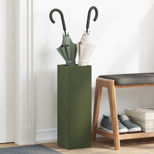 Stand per Ombrelli da Pioggia Oliva 15,5 x 15,5 x 49 cm Acciaio - homemem39