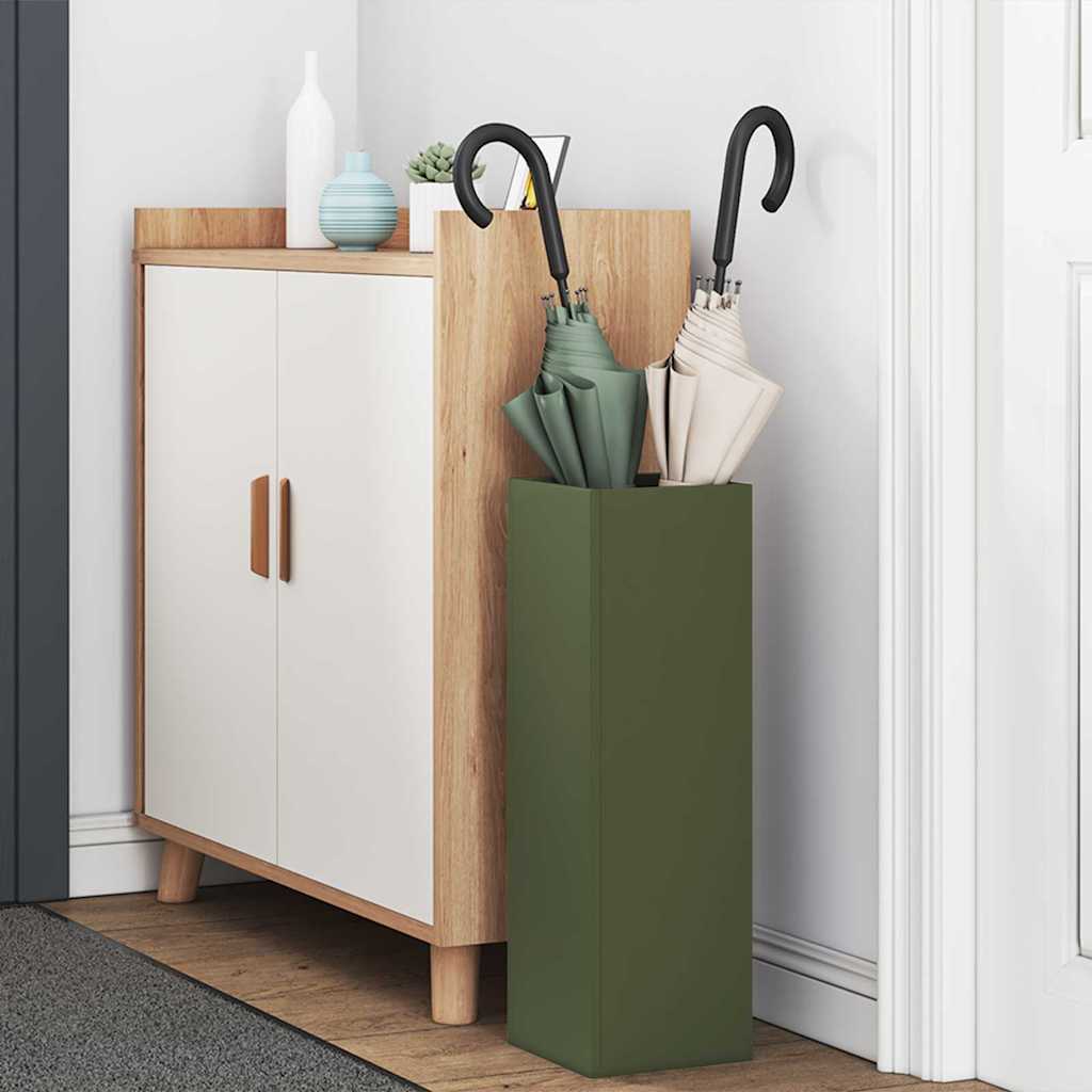 Stand per Ombrelli da Pioggia Oliva 15,5 x 15,5 x 49 cm Acciaio | homemem39