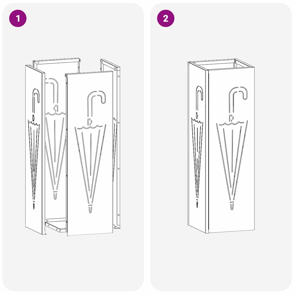 Stand per Ombrelli da Pioggia Senape 15,5 x 15,5 x 49 cm | homemem39