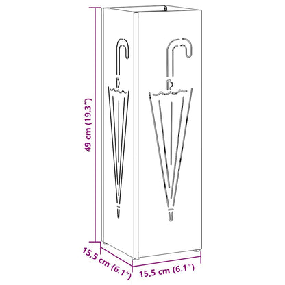 Stand per Ombrelli da Pioggia Senape 15,5 x 15,5 x 49 cm | homemem39
