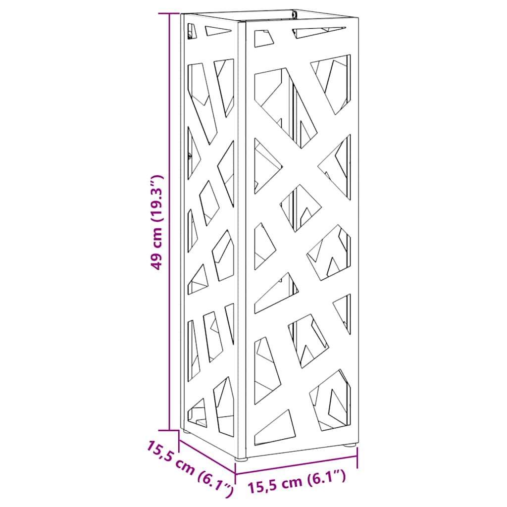 Stand per Ombrelli da Pioggia Senape 15,5 x 15,5 x 49 cm | homemem39