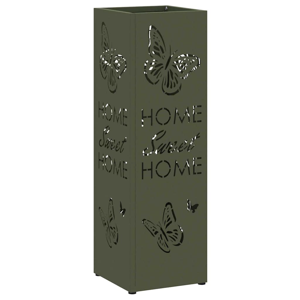 Stand per Ombrelli da Pioggia Oliva 15,5 x 15,5 x 49 cm Acciaio | homemem39