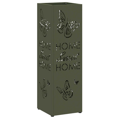 Stand per Ombrelli da Pioggia Oliva 15,5 x 15,5 x 49 cm Acciaio | homemem39