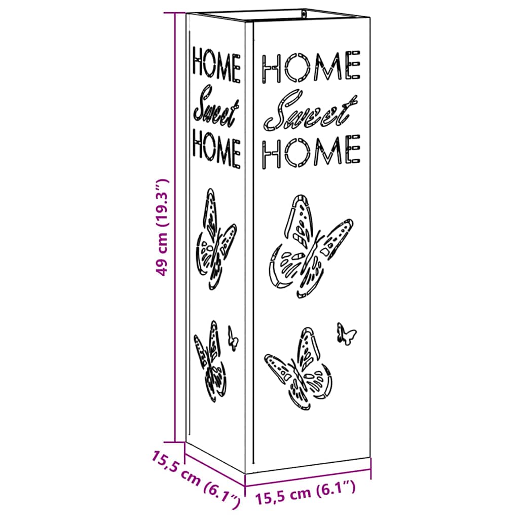 Stand per Ombrelli da Pioggia Antracite 15,5 x 15,5 x 49 cm | homemem39