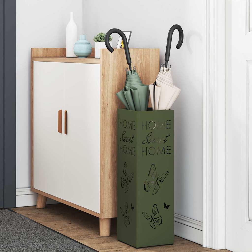 Stand per Ombrelli da Pioggia Oliva 15,5 x 15,5 x 49 cm Acciaio | homemem39