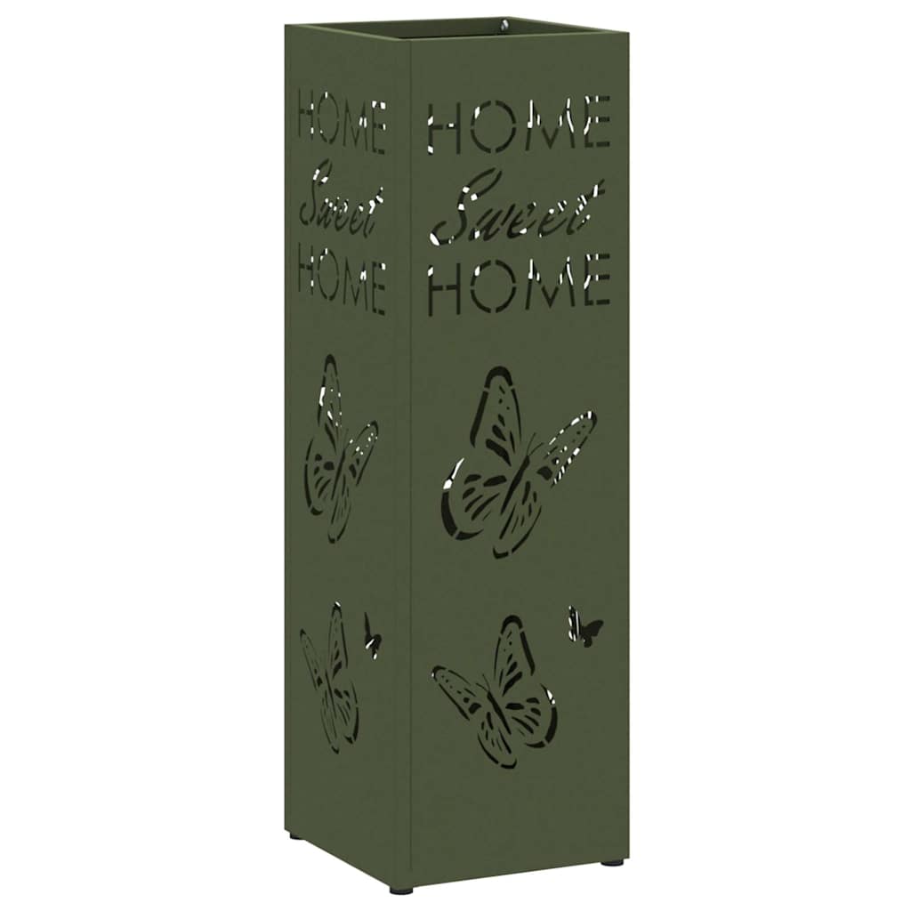 Stand per Ombrelli da Pioggia Oliva 15,5 x 15,5 x 49 cm Acciaio | homemem39