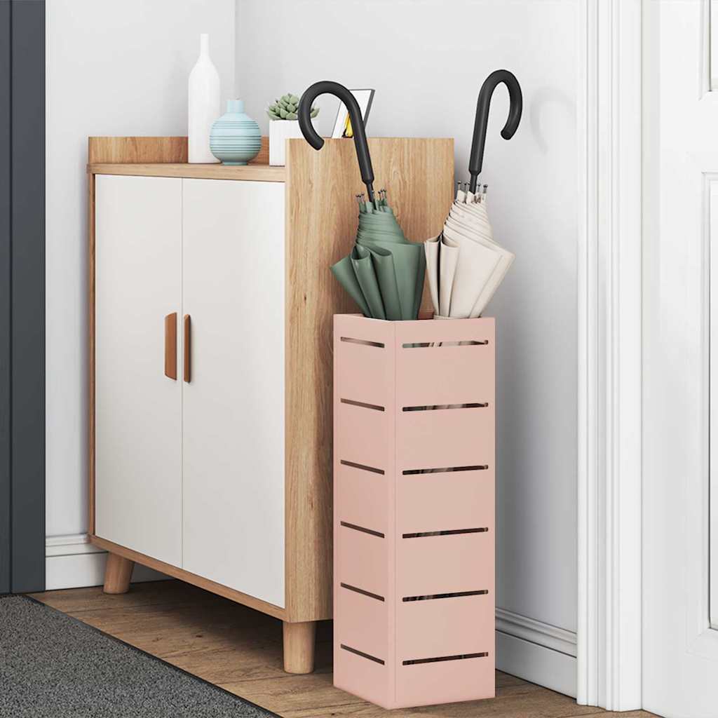 Stand per Ombrelli da Pioggia Rosa 15,5 x 15,5 x 49 cm Acciaio | homemem39