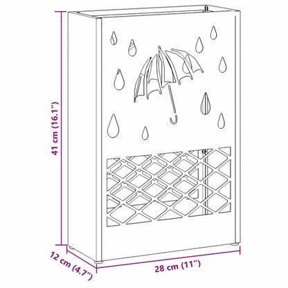 Stand per Ombrelli da Pioggia Giallo Senape 28 x 12 x 41 cm | homemem39