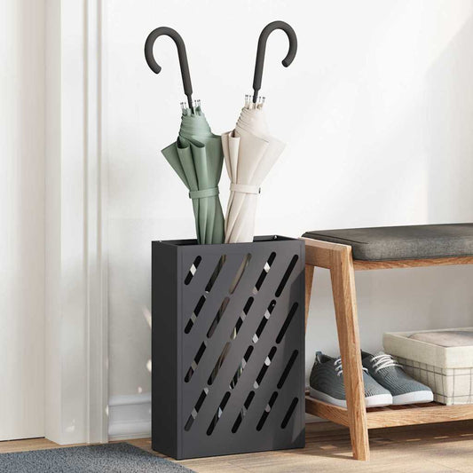 Stand per Ombrelli da Pioggia Nero 28 x 12 x 41 cm Acciaio | homemem39