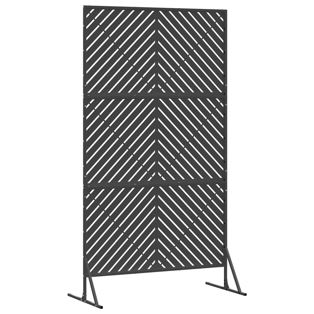Schermo per Privacy Nero 100 x 50 x 180 cm Acciaio