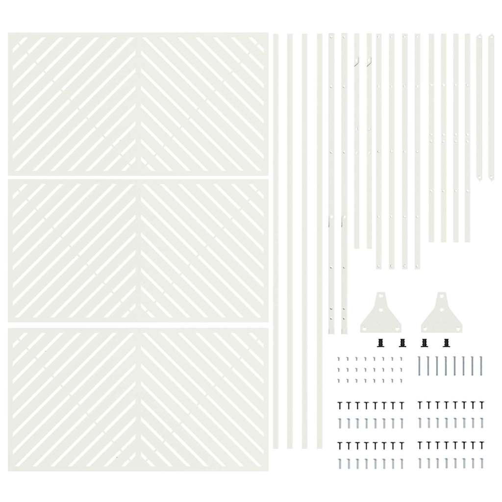 Schermo per Privacy Bianco 100 x 50 x 180 cm Acciaio