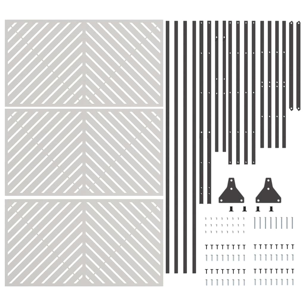 Schermo per Privacy Grigio 100 x 50 x 180 cm Acciaio