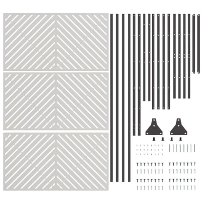 Schermo per Privacy Grigio 100 x 50 x 180 cm Acciaio