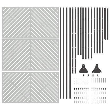 Schermo per Privacy Grigio 100 x 50 x 180 cm Acciaio