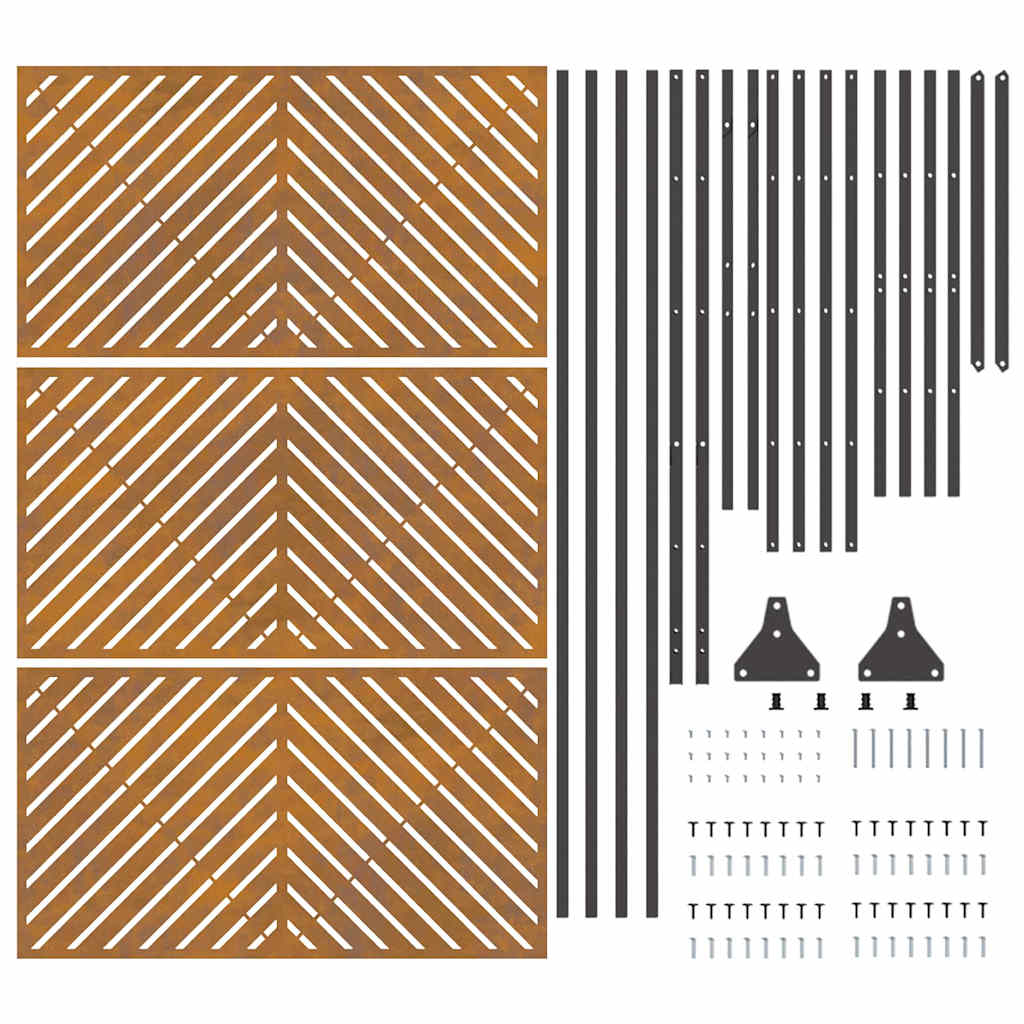 Schermo per Privacy Grigio 100 x 50 x 180 cm Acciaio