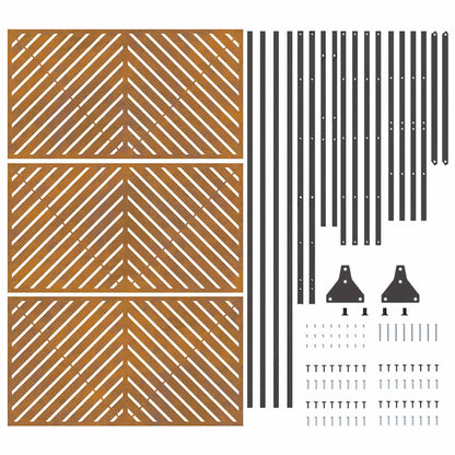 Schermo per Privacy Grigio 100 x 50 x 180 cm Acciaio