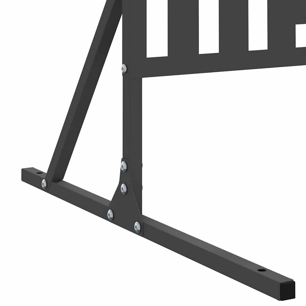 Schermo per Privacy Nero 100 x 50 x 180 cm Acciaio