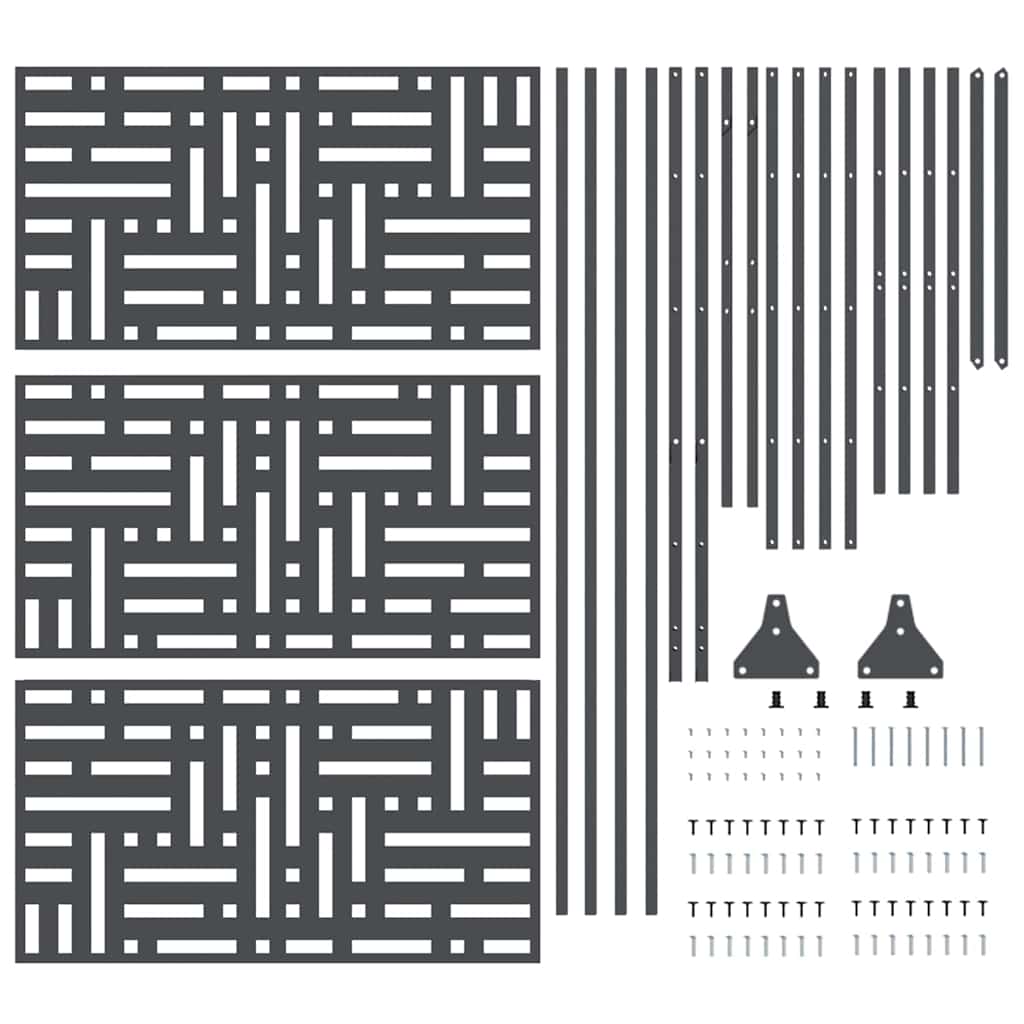 Schermo per Privacy Antracite 100 x 50 x 180 cm Acciaio