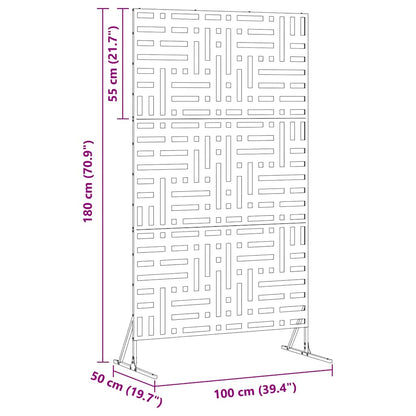Schermo per Privacy Antracite 100 x 50 x 180 cm Acciaio