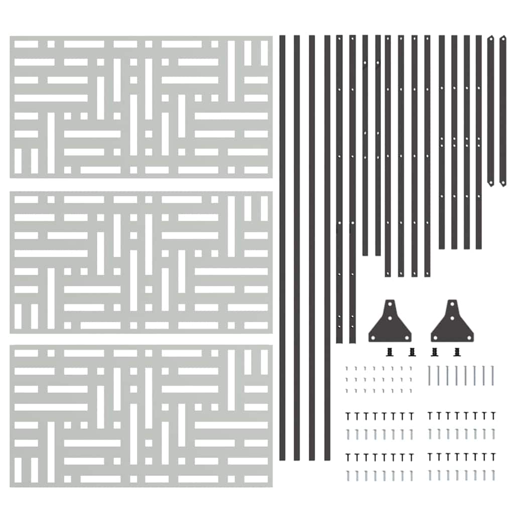 Schermo per Privacy Grigio 100 x 50 x 180 cm Acciaio