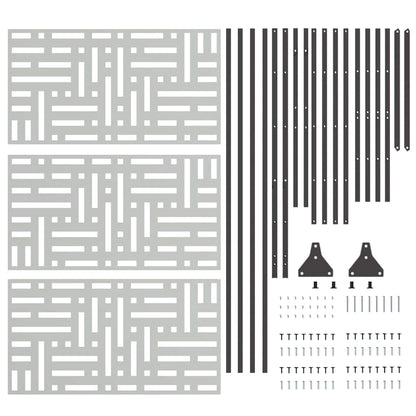 Schermo per Privacy Grigio 100 x 50 x 180 cm Acciaio