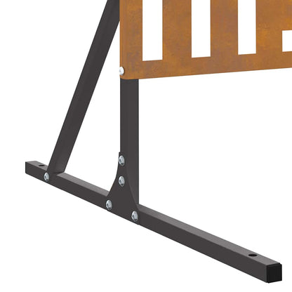 Schermo per Privacy Grigio 100 x 50 x 180 cm Acciaio CorTen