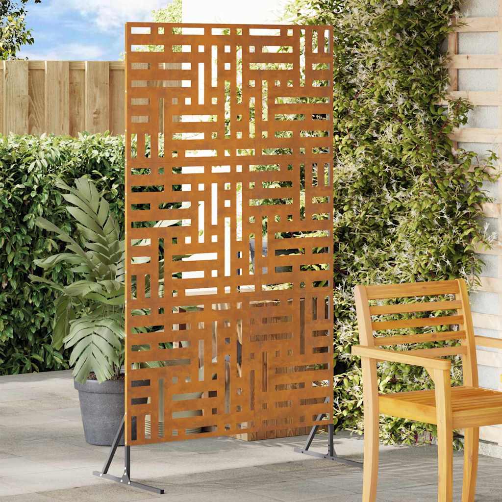 Schermo per Privacy Grigio 100 x 50 x 180 cm Acciaio CorTen
