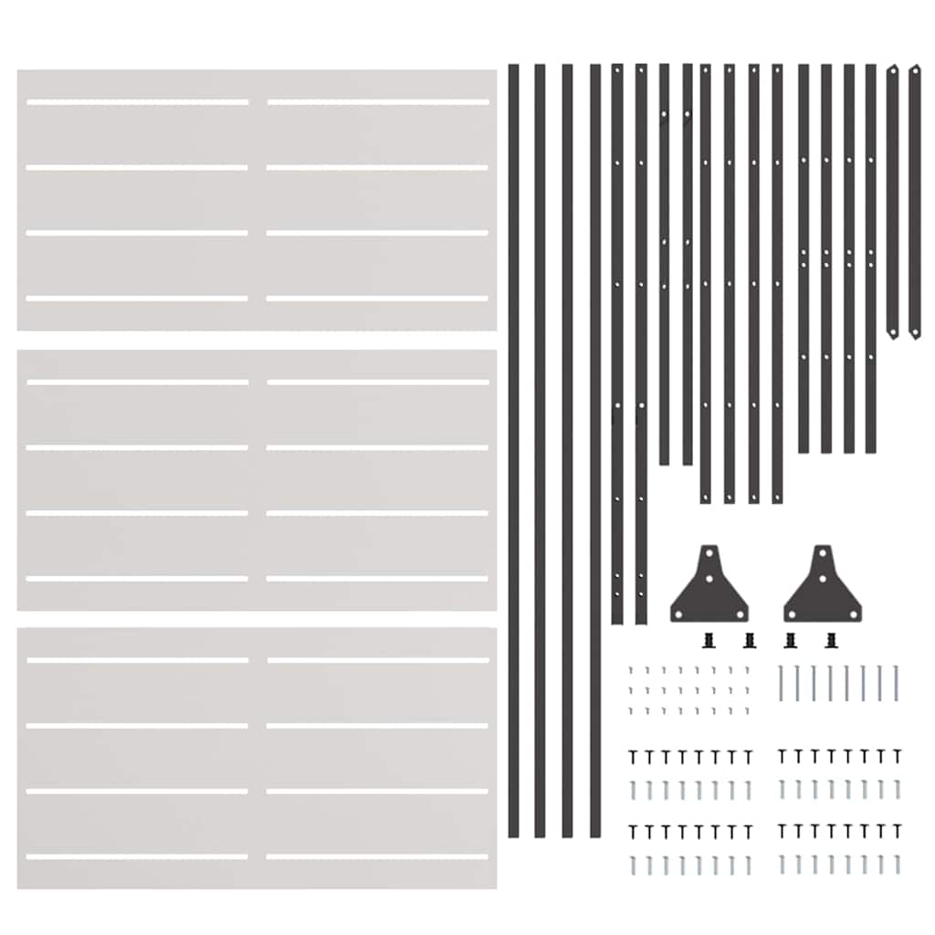 Schermo per Privacy Grigio 100 x 50 x 180 cm Acciaio