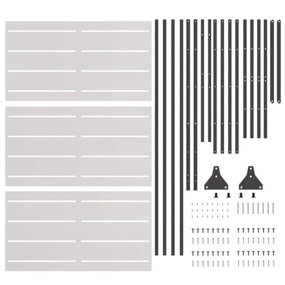 Schermo per Privacy Grigio 100 x 50 x 180 cm Acciaio