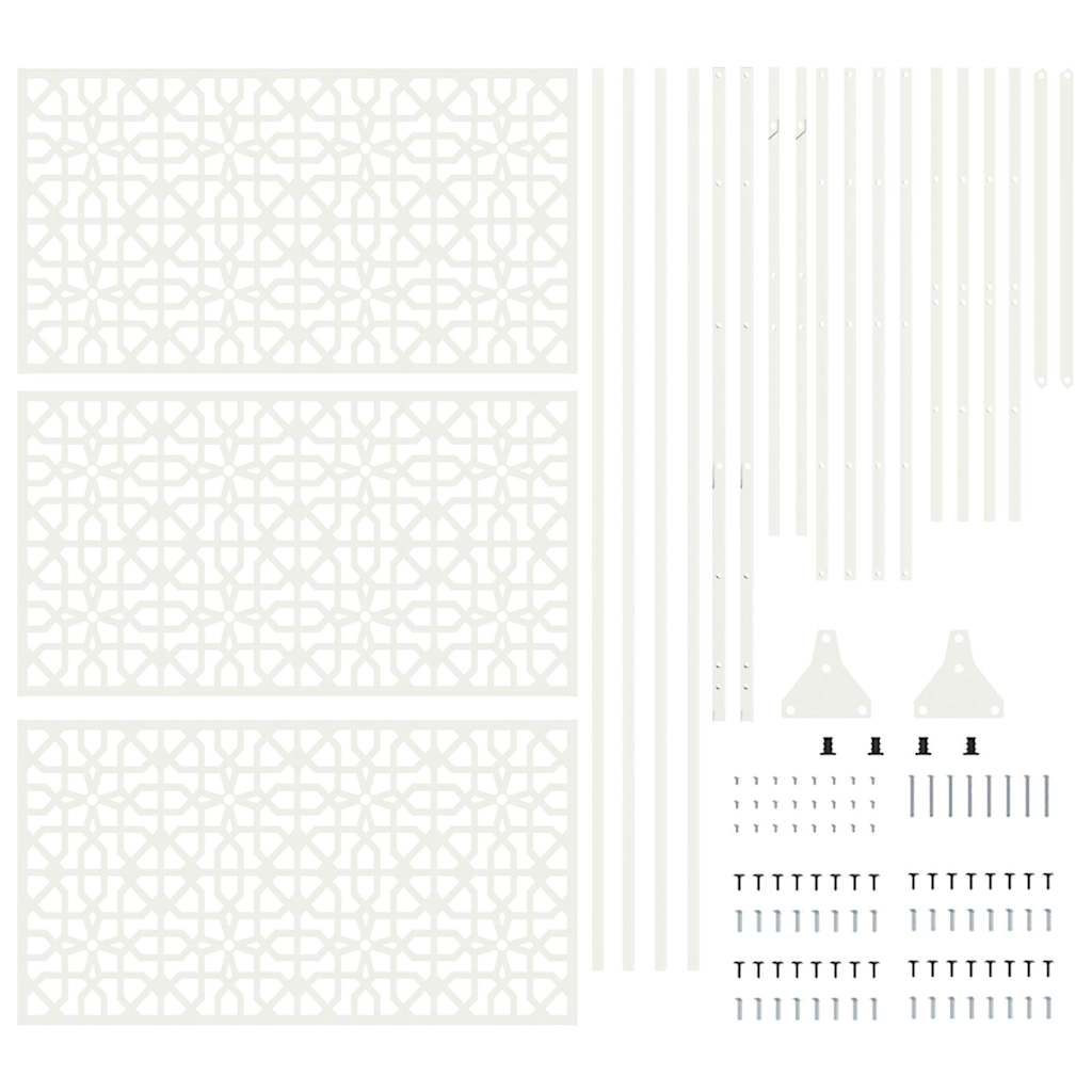 Schermo per Privacy Bianco 100 x 50 x 180 cm Acciaio