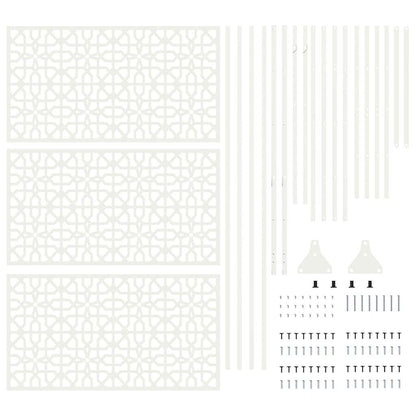 Schermo per Privacy Bianco 100 x 50 x 180 cm Acciaio