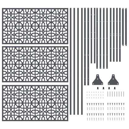 Schermo per Privacy Antracite 100 x 50 x 180 cm Acciaio