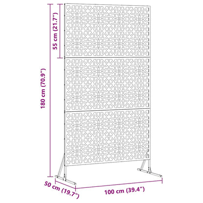 Schermo per Privacy Antracite 100 x 50 x 180 cm Acciaio