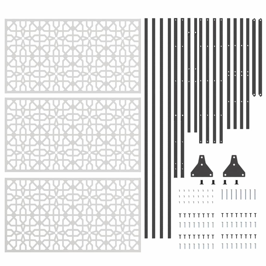 Schermo per Privacy Grigio 100 x 50 x 180 cm Acciaio