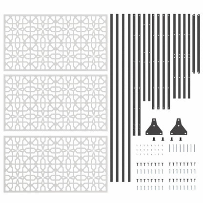 Schermo per Privacy Grigio 100 x 50 x 180 cm Acciaio