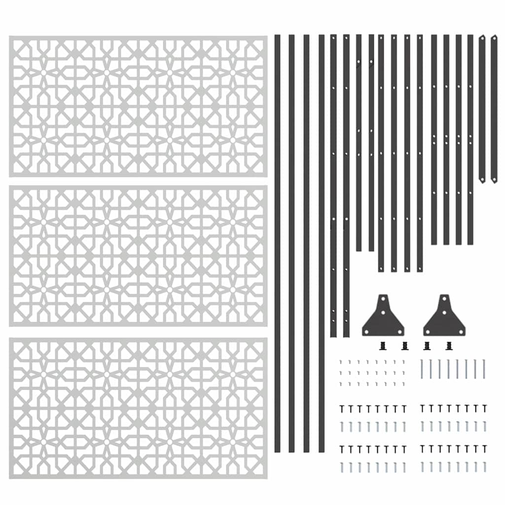 Schermo per Privacy Grigio 100 x 50 x 180 cm Acciaio