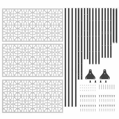 Schermo per Privacy Grigio 100 x 50 x 180 cm Acciaio