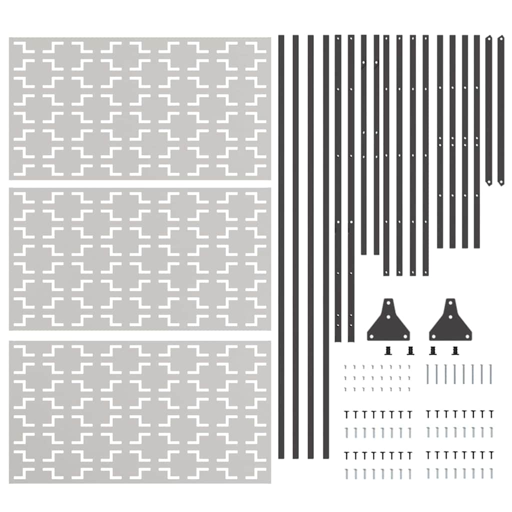 Schermo per Privacy Grigio 100 x 50 x 180 cm Acciaio