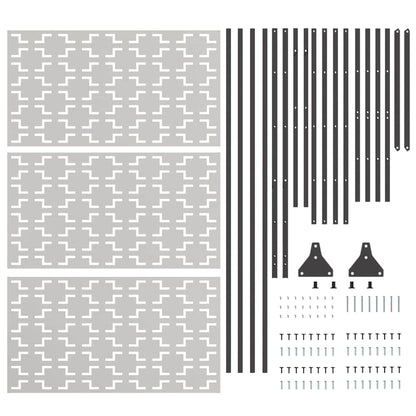 Schermo per Privacy Grigio 100 x 50 x 180 cm Acciaio