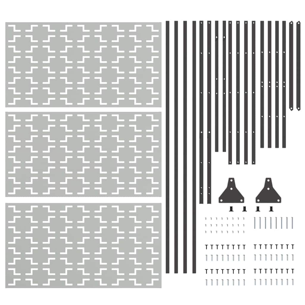 Schermo per Privacy Grigio 100 x 50 x 180 cm Acciaio