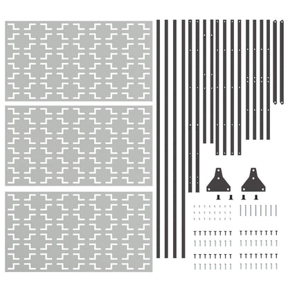 Schermo per Privacy Grigio 100 x 50 x 180 cm Acciaio