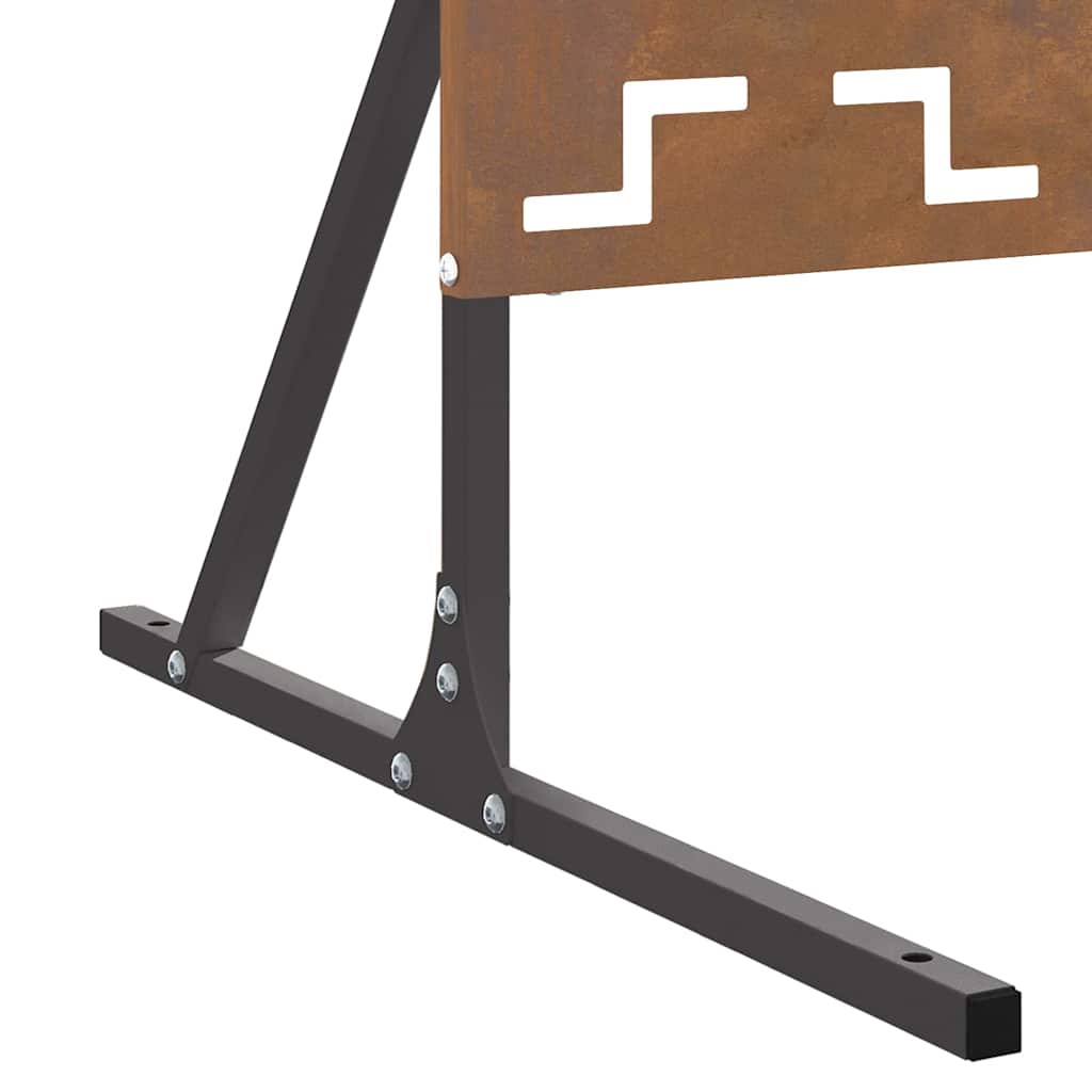 Schermo per Privacy Grigio 100 x 50 x 180 cm Acciaio CorTen