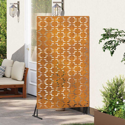 Schermo per Privacy Grigio 100 x 50 x 180 cm Acciaio CorTen